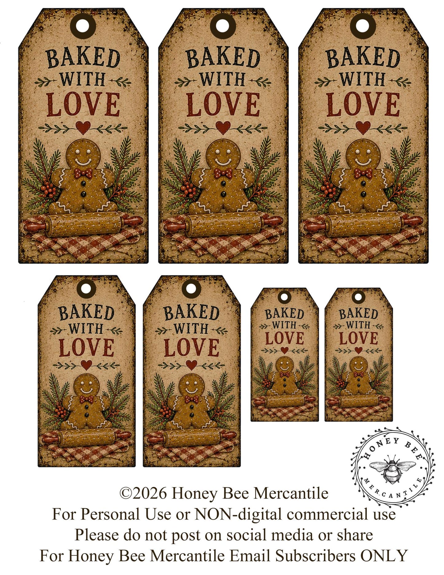 Gingerbread Hang Tags