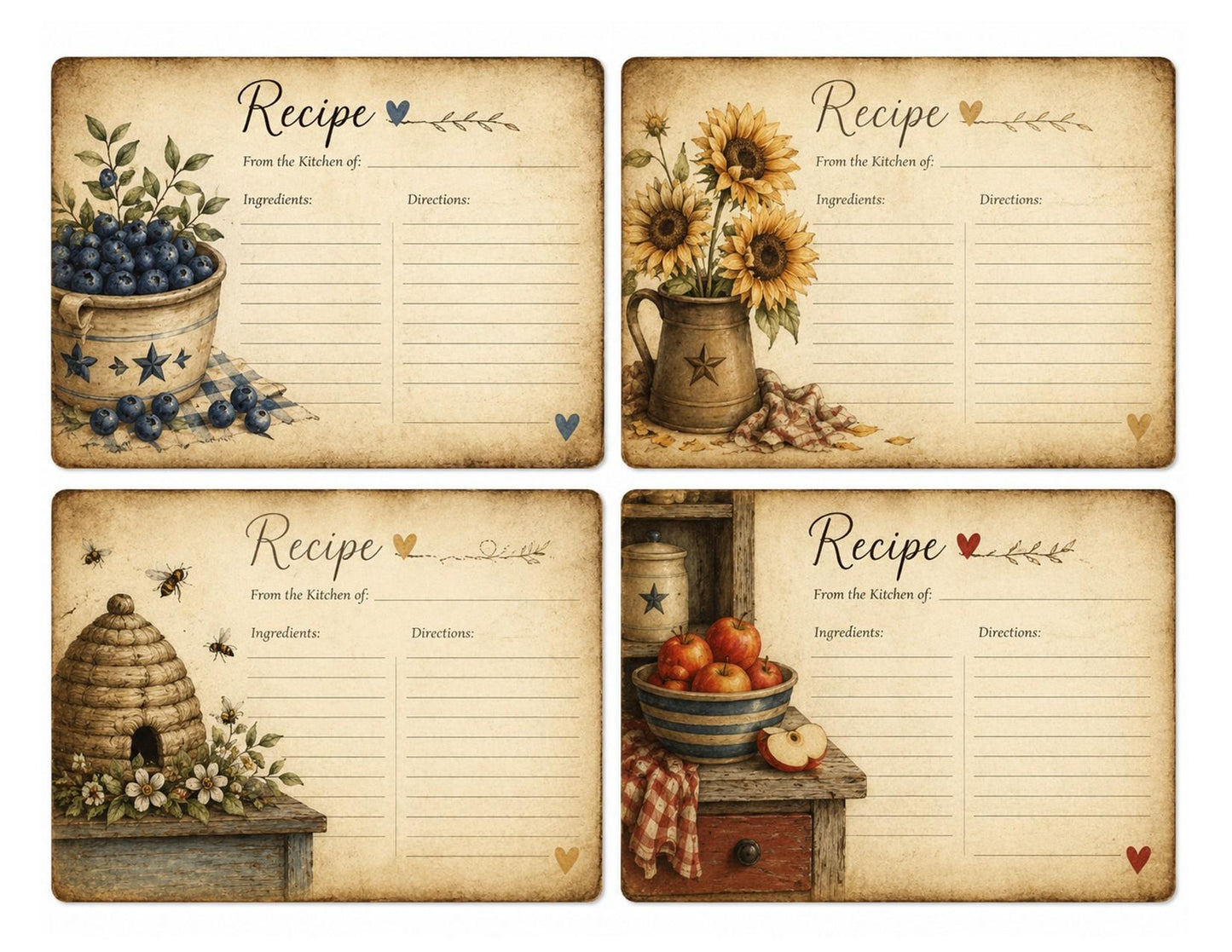 Free-Bee Friday Recipe Cards