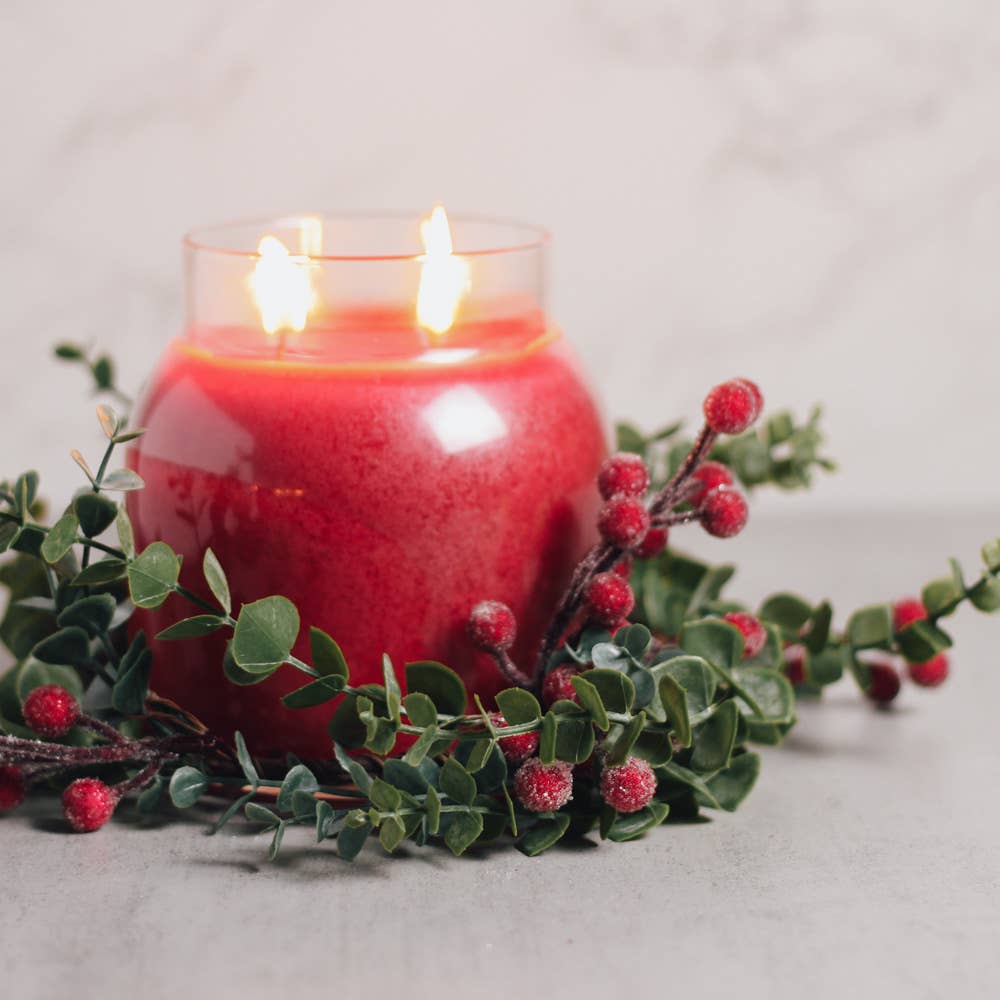 Iced Eucalyptus Berries Candle Ring