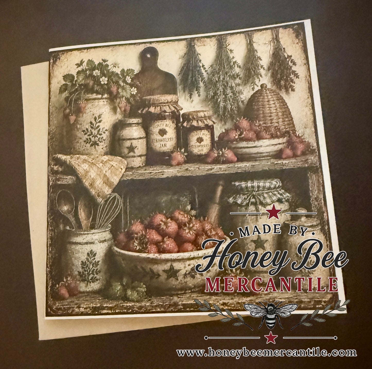 Pantry and Jams Note Card, 5.25x5.25" square