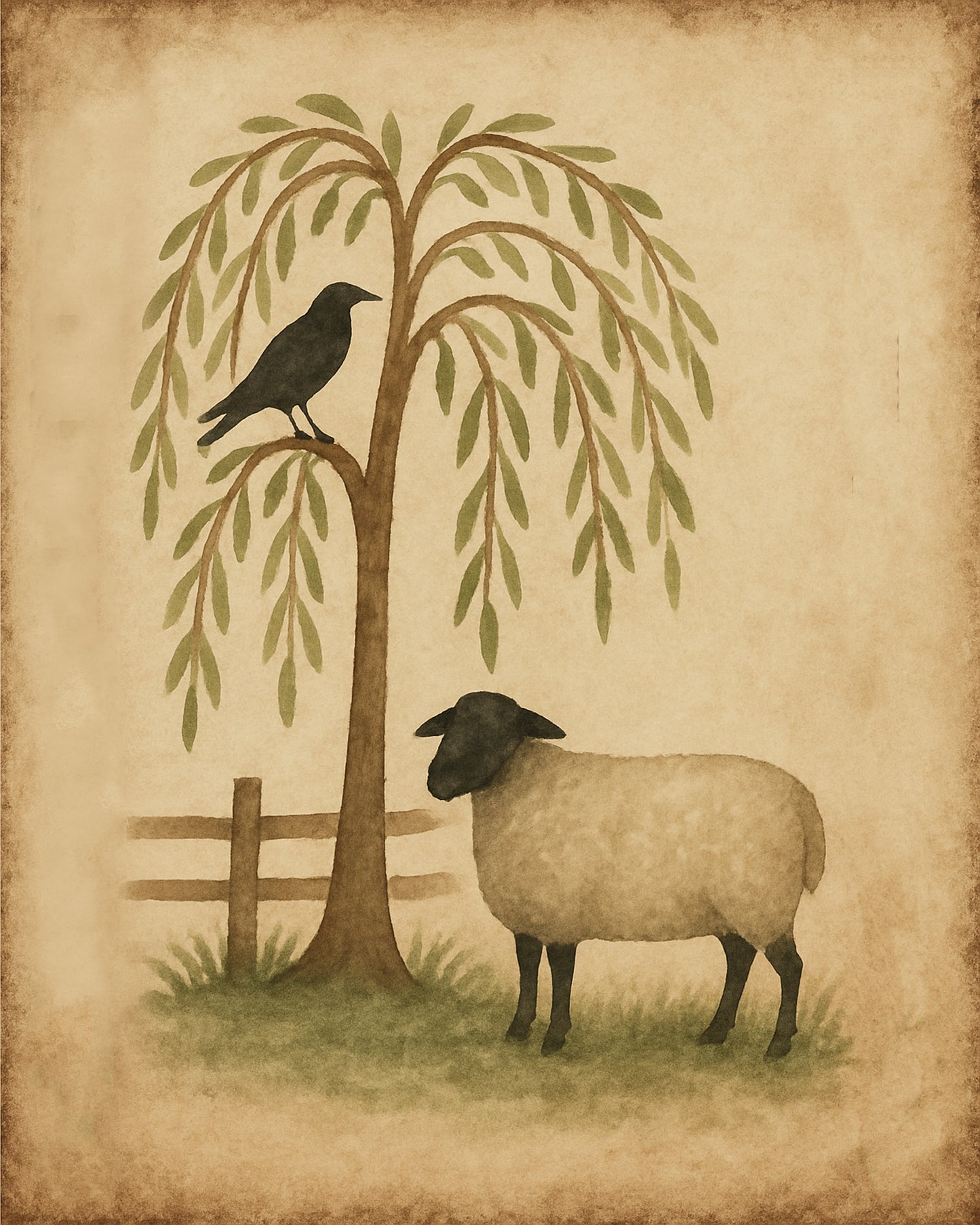 Sheep Crow Willow