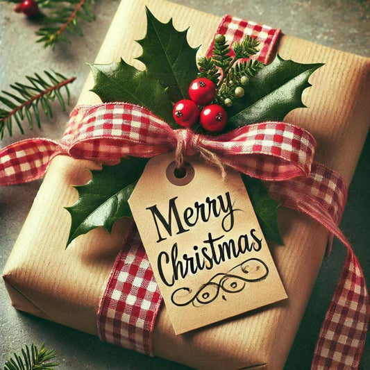 Merry Christmas Gift with Holly