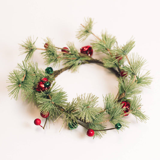 Pine Berry &  Jingle Bells Candle Ring