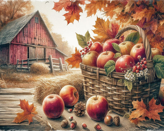 Apple Basket and Barn