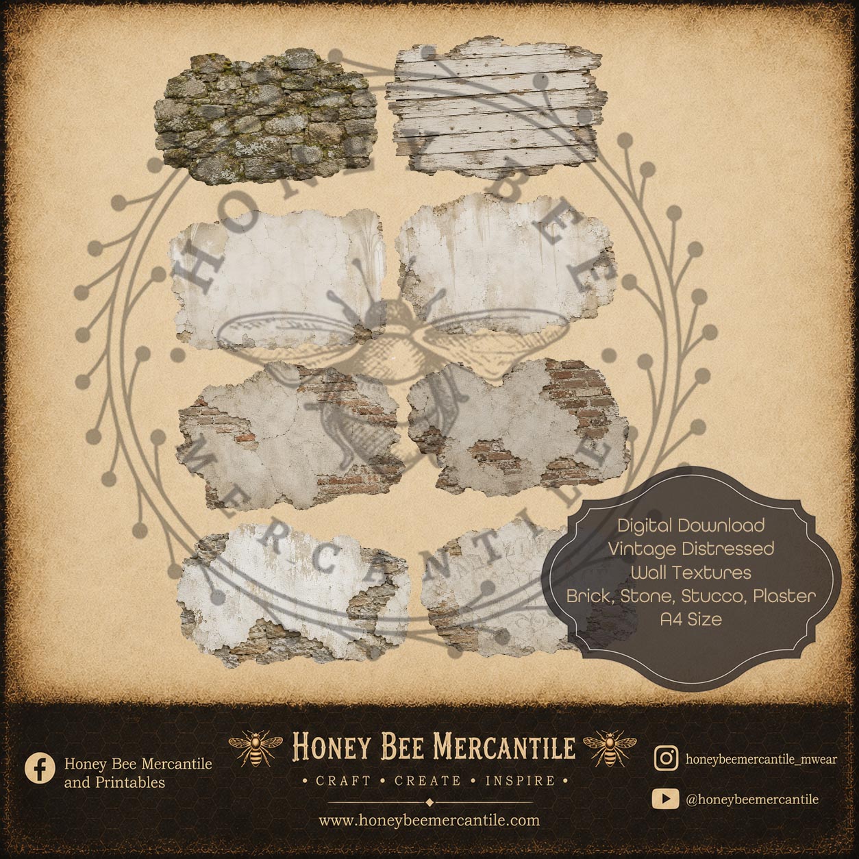Build A Church Bundle, Doors, Windows, Hymnal Sheet, Wall Textures, Digital Download, Printable, Decoupage, Craft Supplies