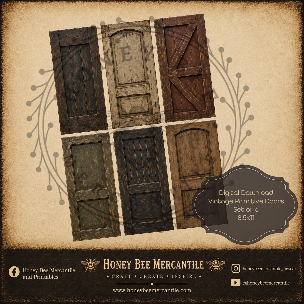 Build A Church Bundle, Doors, Windows, Hymnal Sheet, Wall Textures, Digital Download, Printable, Decoupage, Craft Supplies