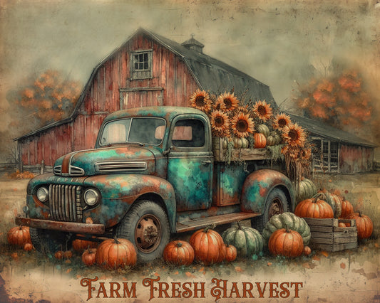 Farm Fresh Harvest Old Truck