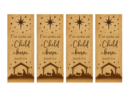 For Unto Us Bookmarks