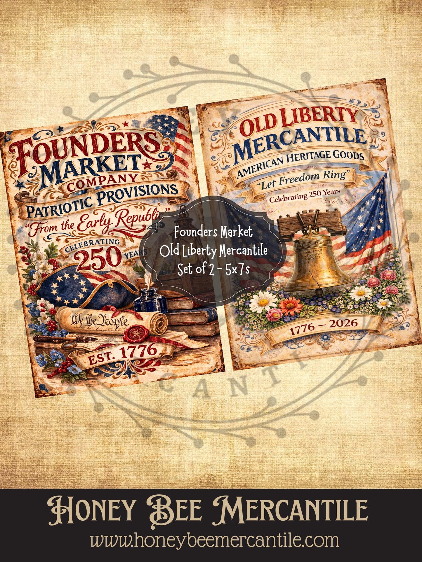 Founders Market, Old Mercantile, 5x7 prints, Instant Download, Vintage, Printable, Decoupauge