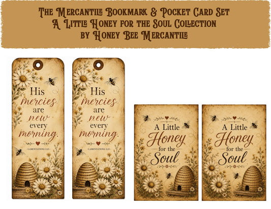 Mercantile Bookmark & Pocket Card Set