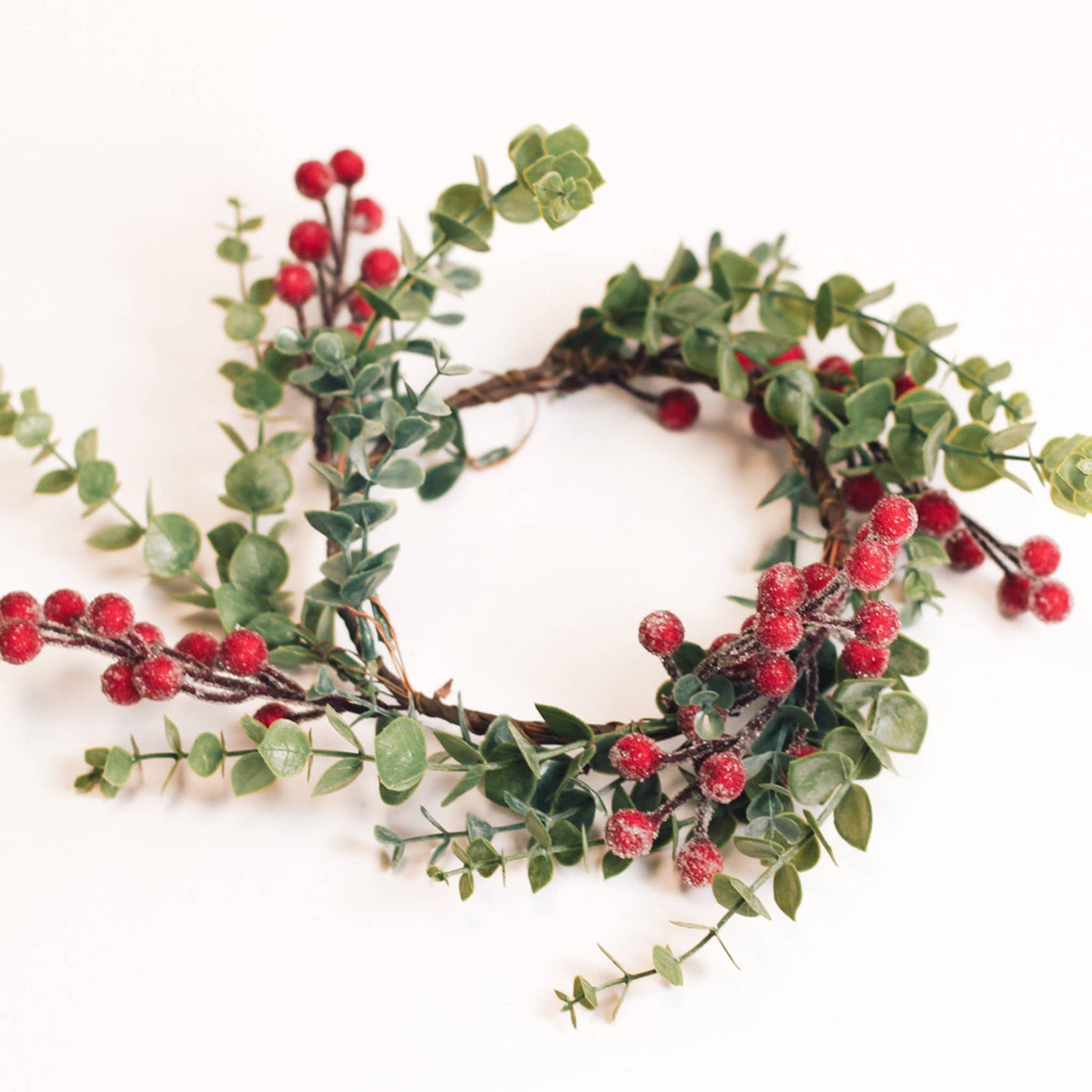 Iced Eucalyptus Berries Candle Ring