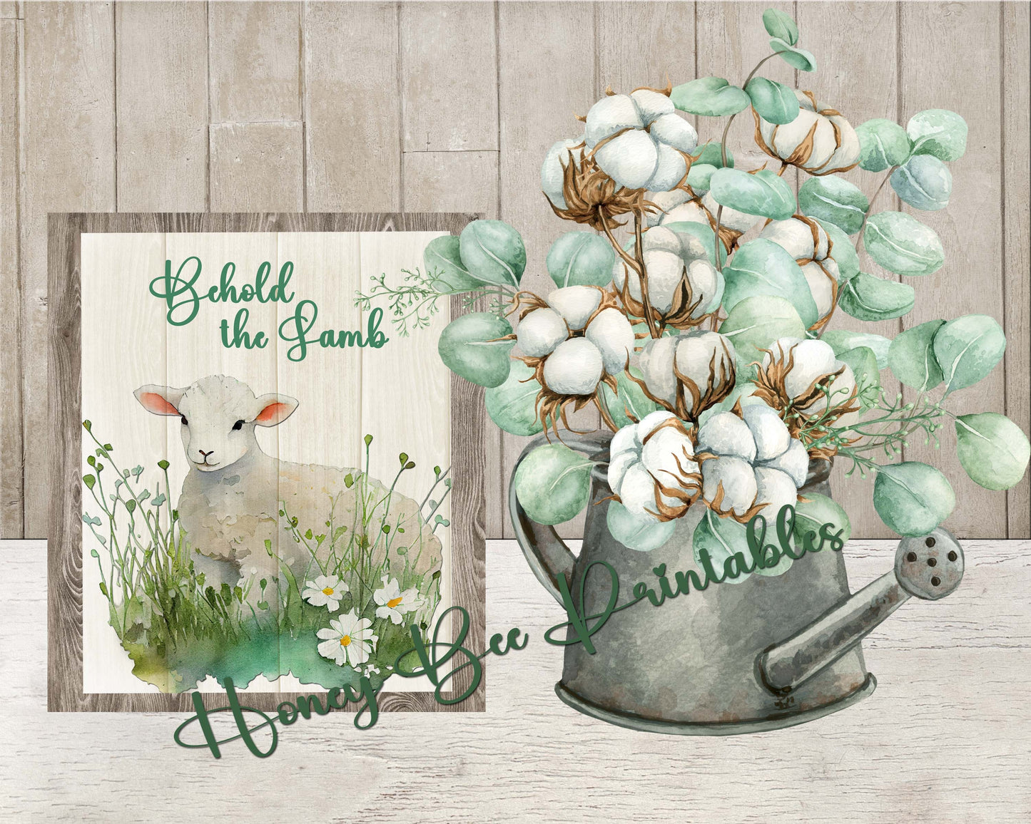 Farmhouse Spring Easter Behold the Lamb Sheep Shiplap Print Digital Instant Download Printable Sublimation 8x10 JPEG