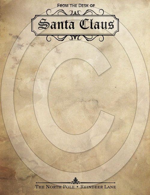 Primitive Christmas Printable - Letter From Santa Stationery - Digital File - Pantry Logo Labels - JPEG for Jar, Crock, Doll, Pillow