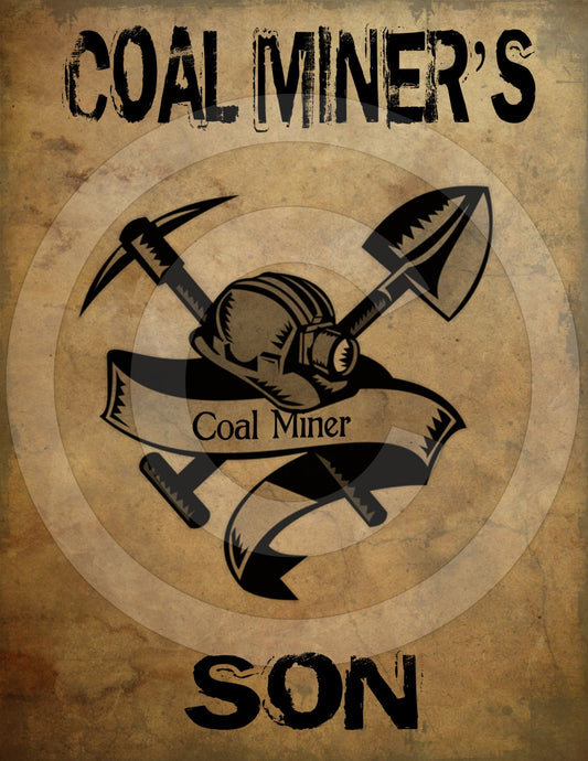 Primitive Grungy Coal Miner's Son Feedsack Feed Sack Logo Printable Digital JPEG Instant Download For Pillows,Framed Prints,Labels