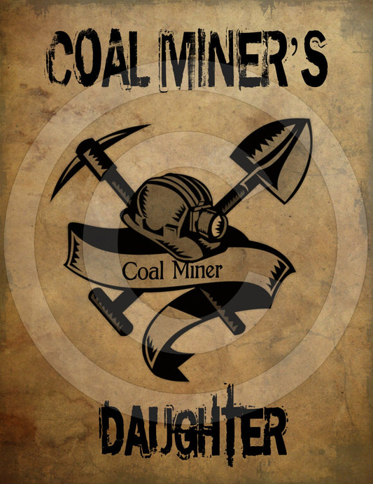 Primitive Grungy Coal Miner's Daughter Feedsack Feed Sack Logo Printable Digital JPEG Instant Download For Pillows,Framed Prints,Labels