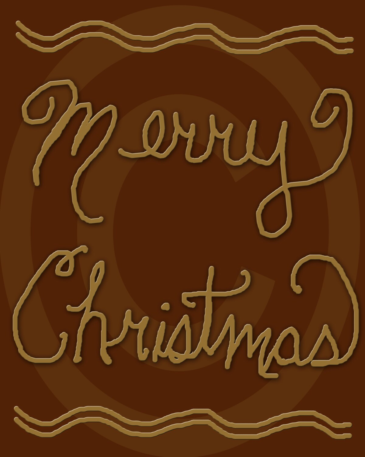 Primitive Colonial Redware Look Hand Drawn Merry Christmas Printable Digital JPEG Instant Download Folk Art FAAP