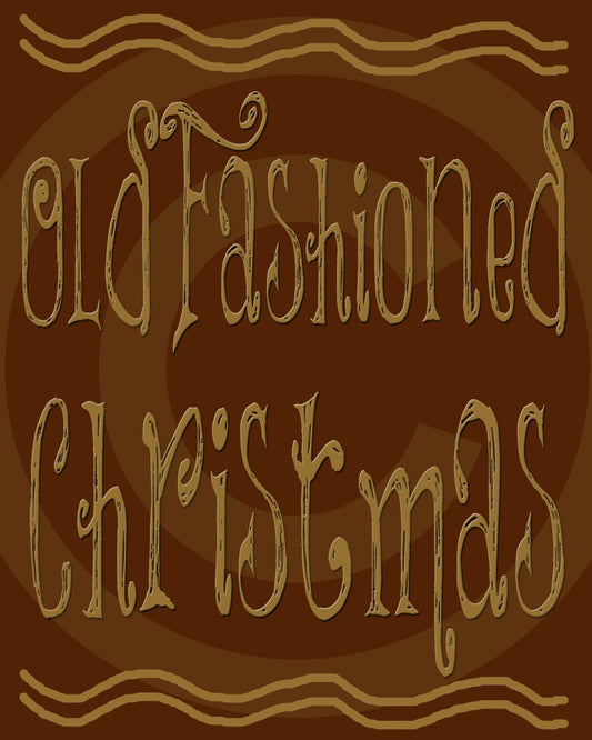 Primitive Colonial Redware Look Old Fashioned Christmas Words Printable Digital JPEG Instant Download Folk Art FAAP
