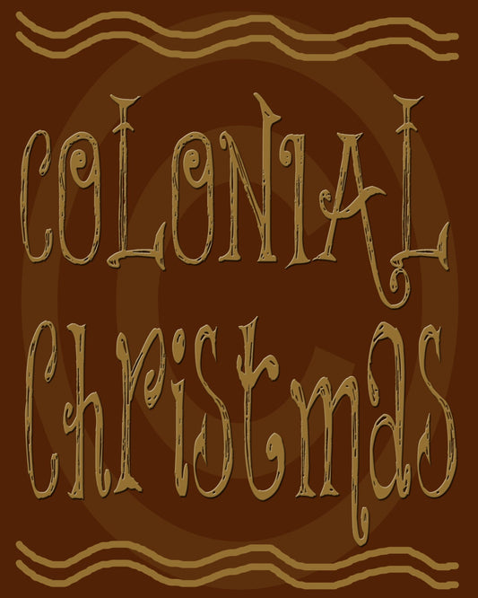 Primitive Colonial Redware Look Colonial Christmas Printable Digital JPEG Instant Download Folk Art FAAP