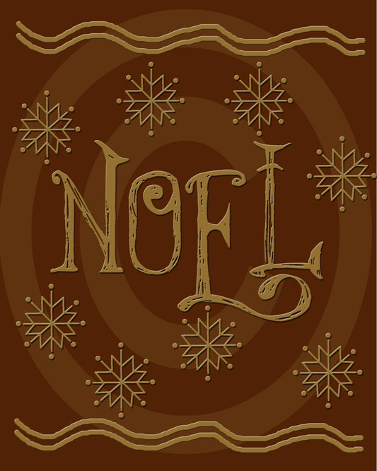 Primitive Colonial Redware Look NOEL Christmas Words Printable Digital JPEG Instant Download Folk Art FAAP