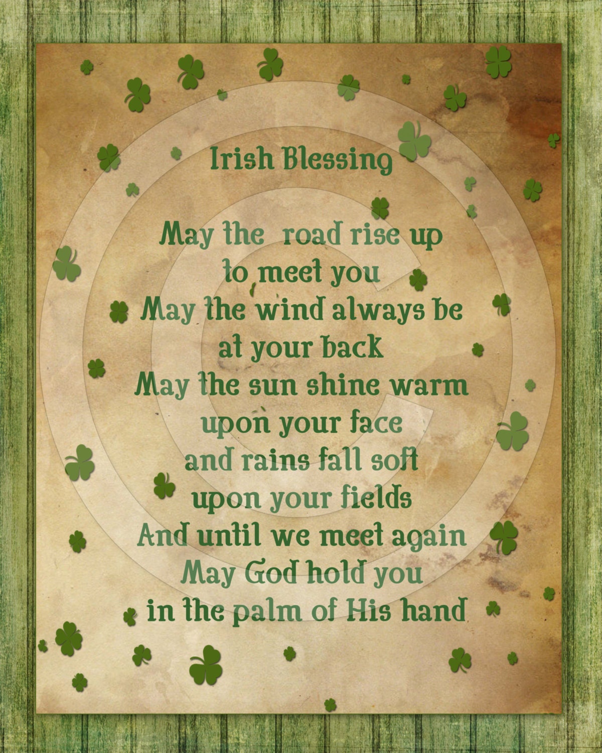 Primitive Irish Blessing Poem St Patrick Feedsack Feed Sack Logo Printable Digital Instant Download For Framed Prints Labels Pillows & More